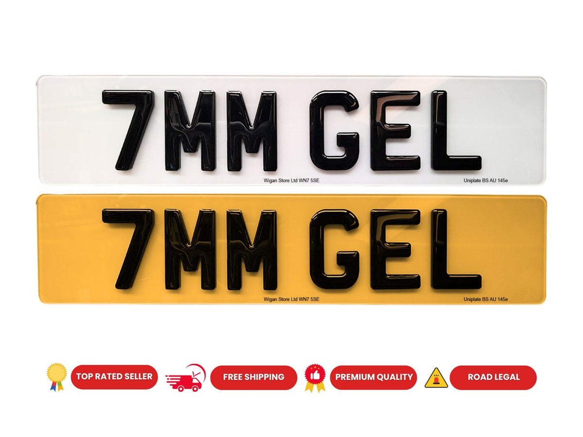 Resin Domed Black Number Plate Letter 'E' – Set Of 10 Sticky 3D Gel Letters For UK Plates