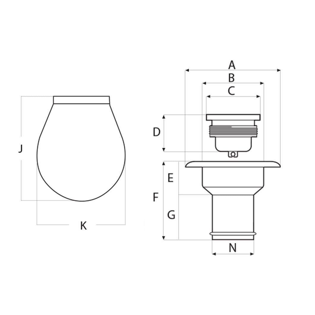 Plastic Deck Diesel Deck Filler 38mm with Flip Lid | 4Boats