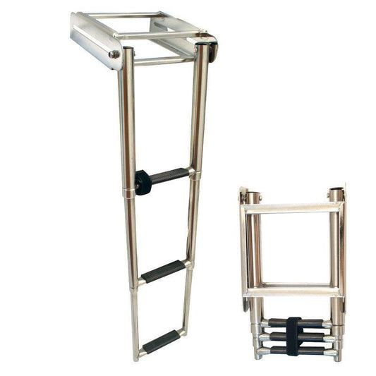 Platform Ladder Telescopic 3-Step AISI 316 222.6×879mm | 4Boats