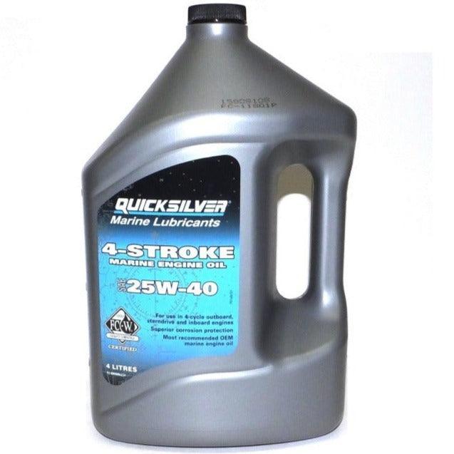 Quicksilver 25W | 40 4L Mineral Outboard & Inboard Oil | 4Boats