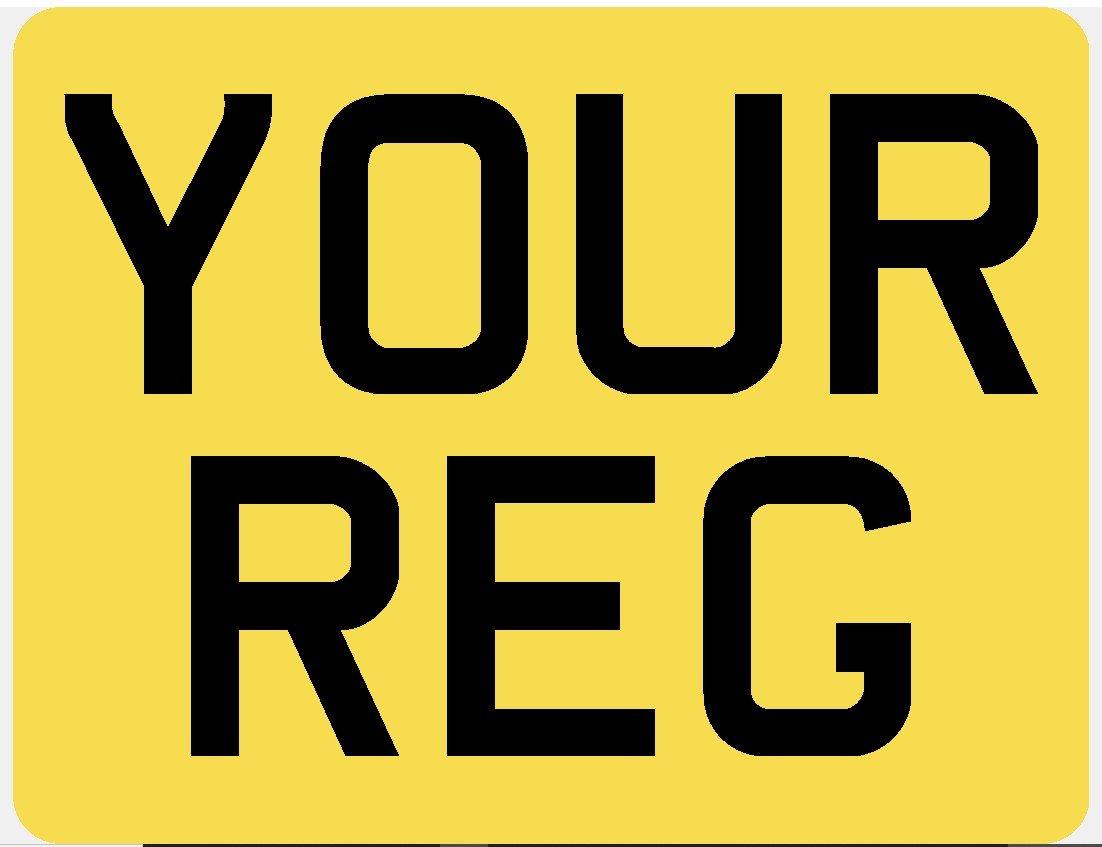 Rear 9x7 Motorcycle Quad Motorbike Show Number Plate NOT Road Legal - Leigh Number Plates