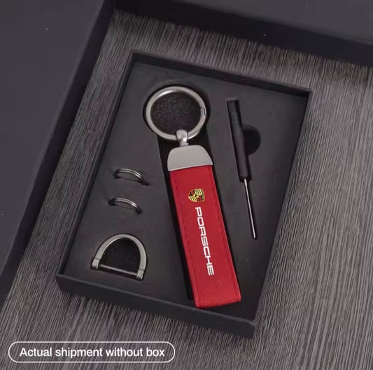 Car Keychain Key Rings Pendant Chain Gifts For Porsche Panamera Cayenne Taycan 911 718 Macan Carrera-GT 928 968 Auto Accessories