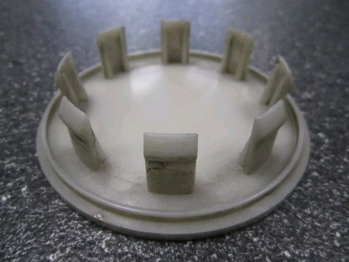 Porsche Rim Centre Caps (Set of 4) - Silver & Black