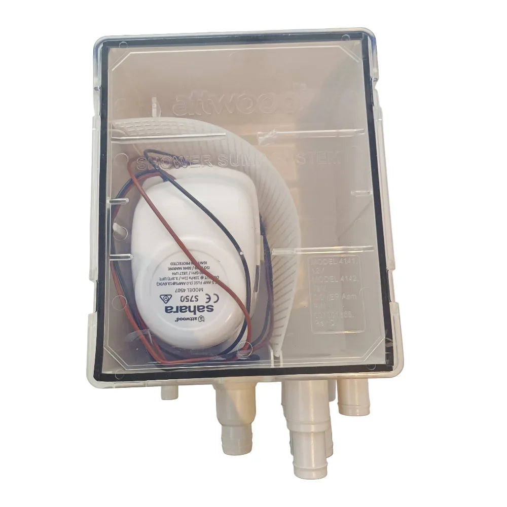 Attwood 4142-1 Sahara Shower Sump System 750 GPH 12V Marine Boat Drain Small Box