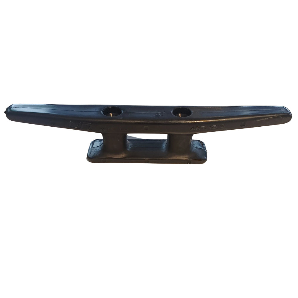 Black Nylon Plastic Marine Cleat 180mm (7") - UV Resistant Boat Mooring Bollard