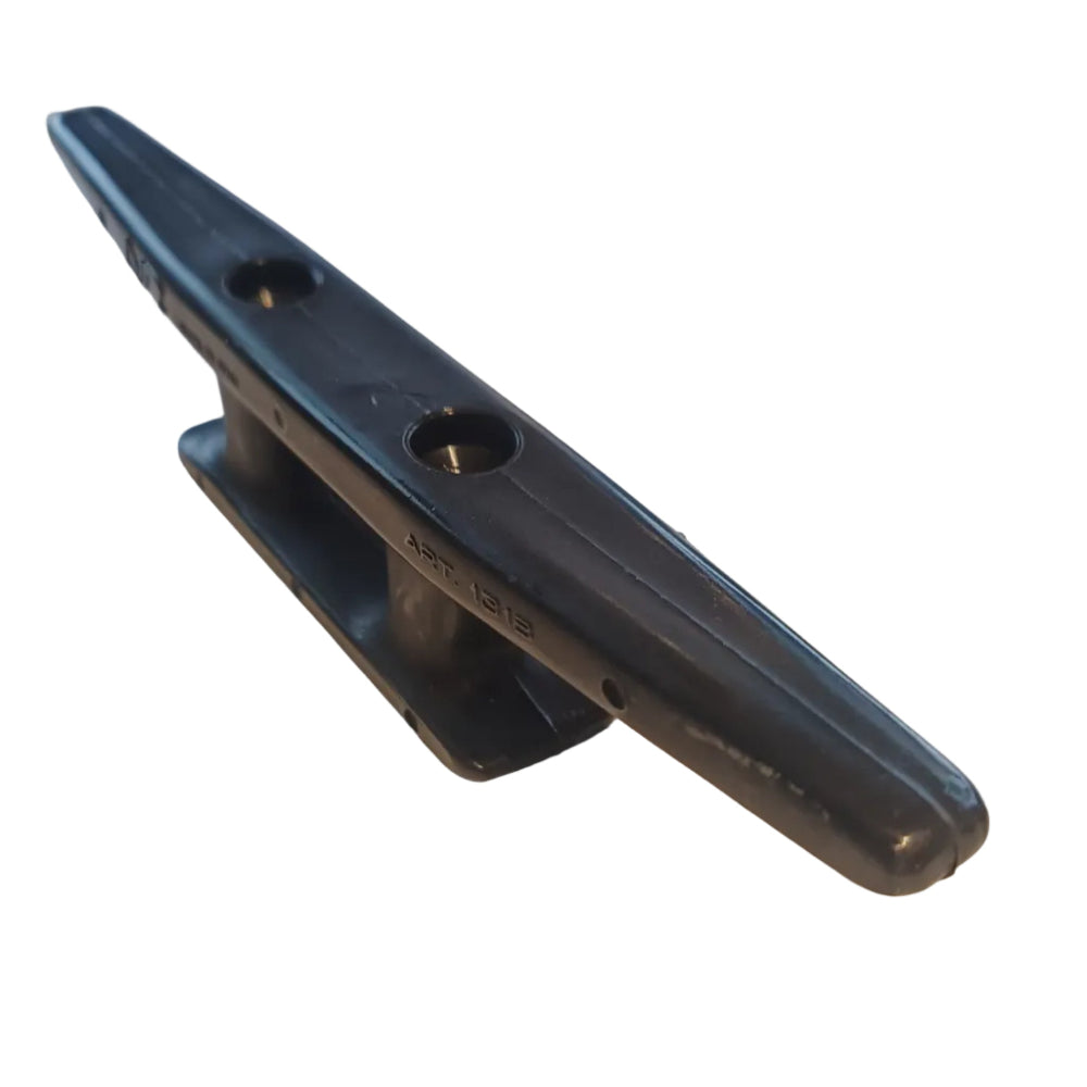 Black Nylon Plastic Marine Cleat 180mm (7") - UV Resistant Boat Mooring Bollard