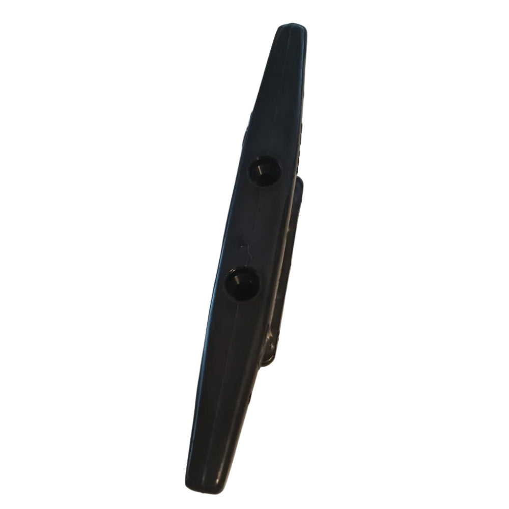 Black Nylon Plastic Marine Cleat 180mm (7") - UV Resistant Boat Mooring Bollard