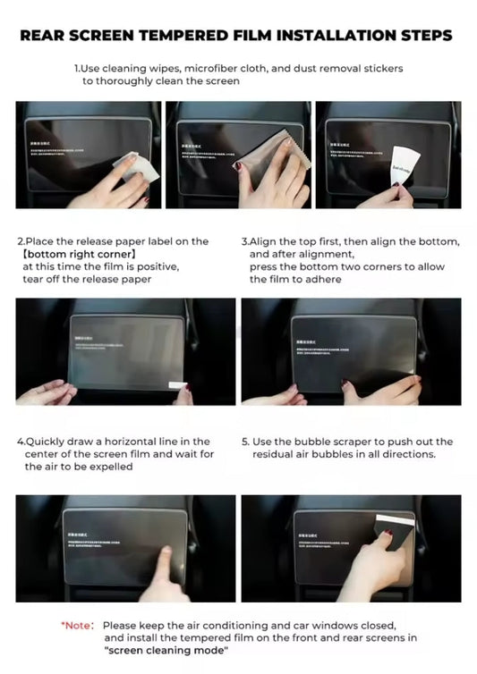 Futhope Tempered Glass Screen Protector For Tesla Model 3  Y Highland juniper 2021-2025