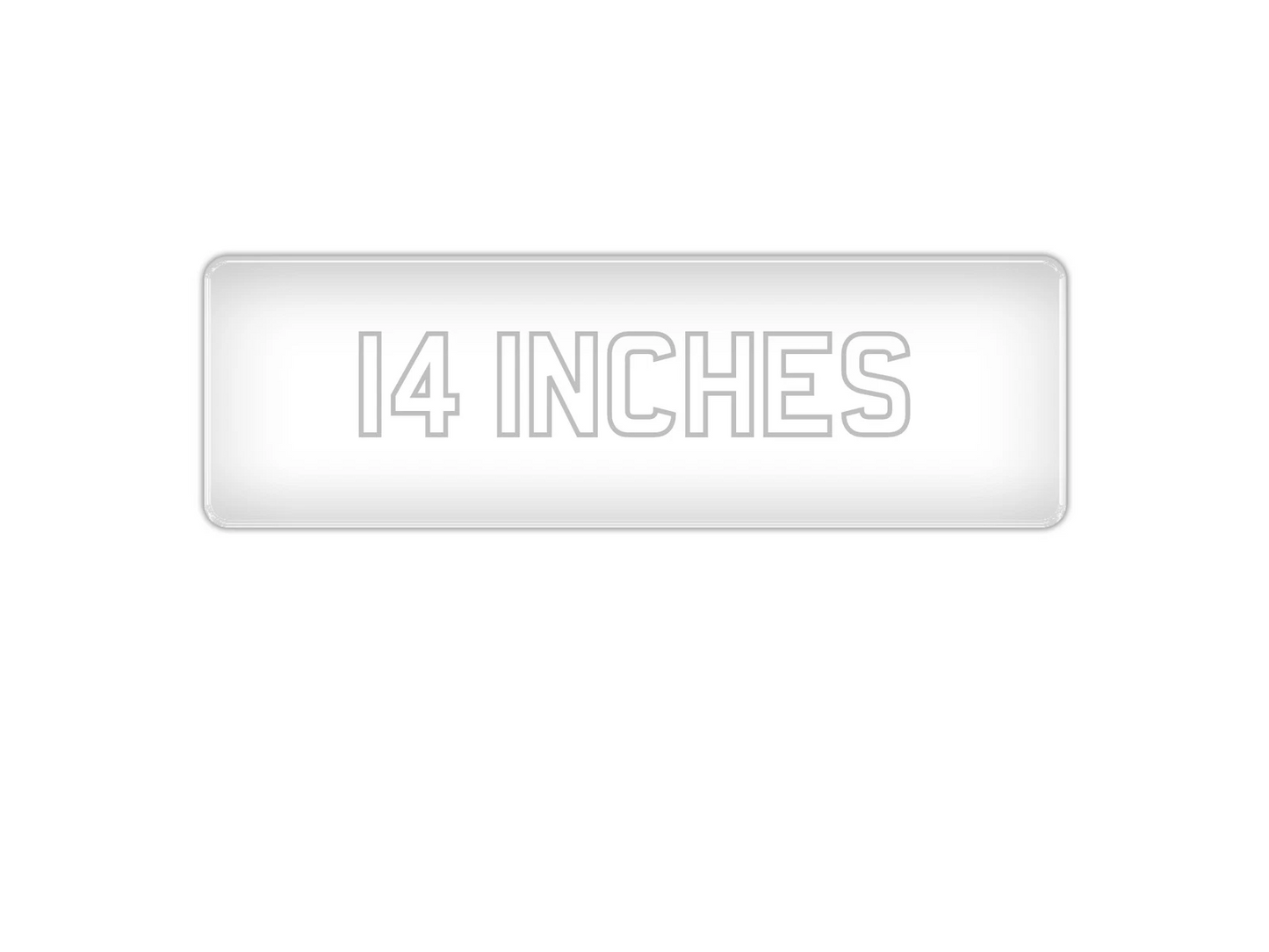 4D RETRO Bevelled Edge 18, 16, 14, 13.5, 11 inch Short Number Plates