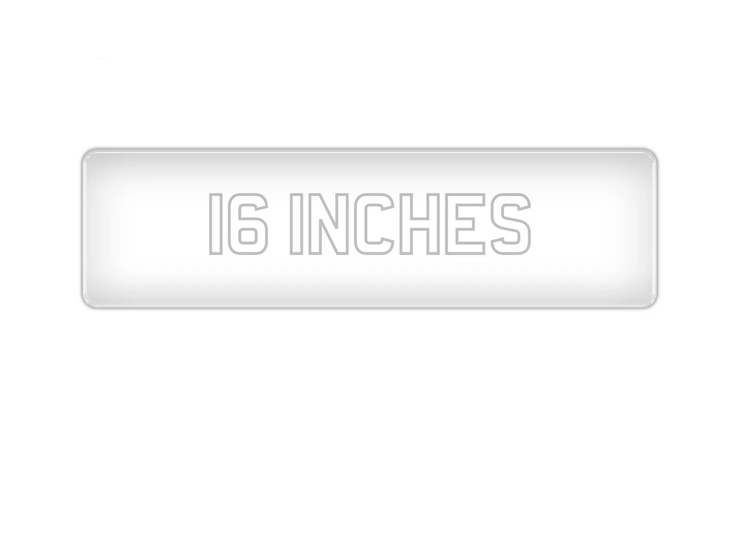 4D RETRO Bevelled Edge 18, 16, 14, 13.5, 11 inch Short Number Plates