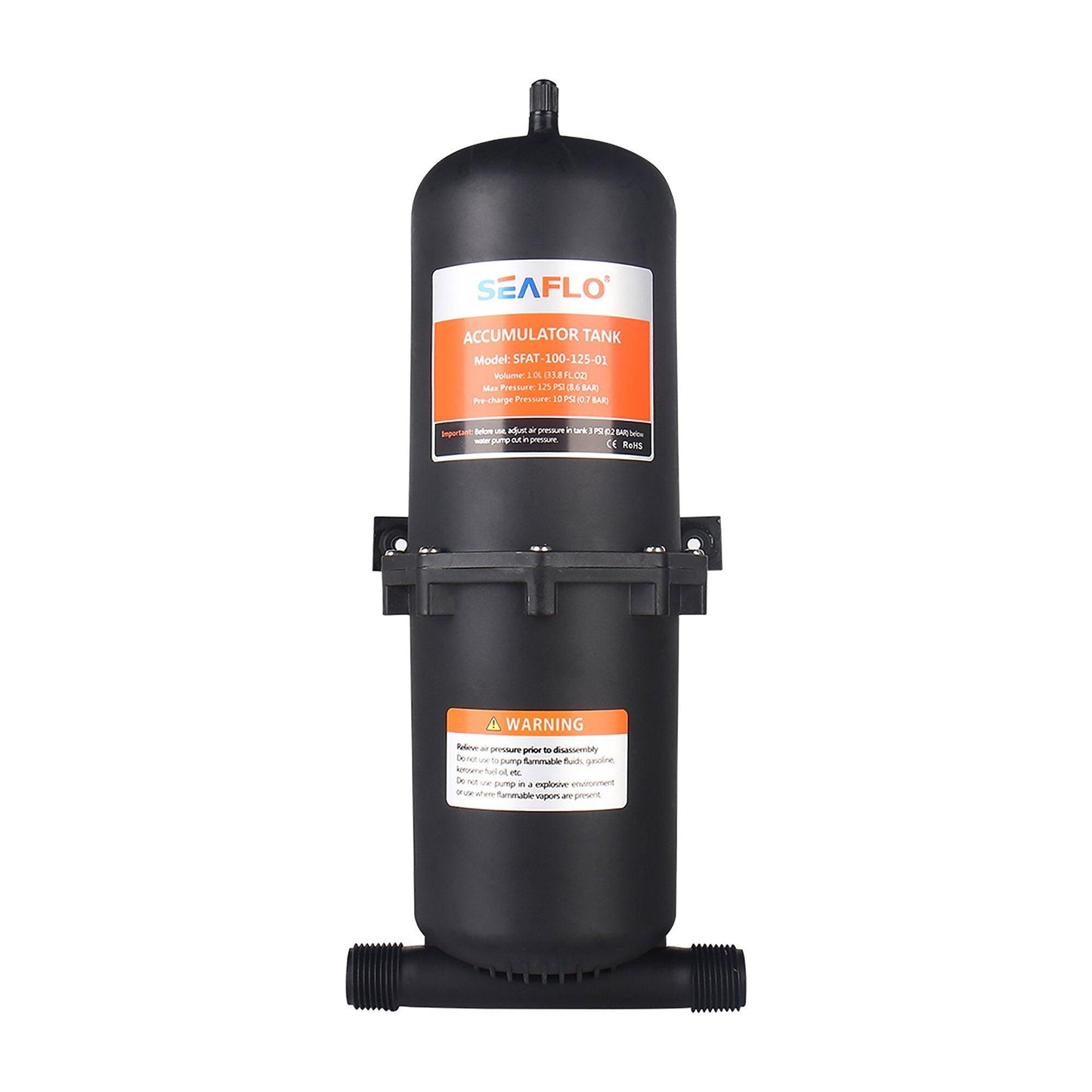 Seaflo 1L Accumulator Tank 125PSI 1/2" MNPT Marine RV Boat SFAT-100-125-01