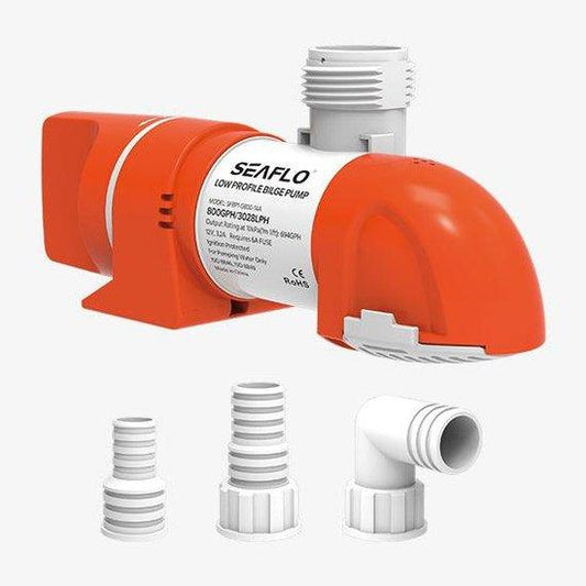 SEAFLO 12V 1100GPH Auto Bilge Pump Low Profile Water Sensing BP1G110014A