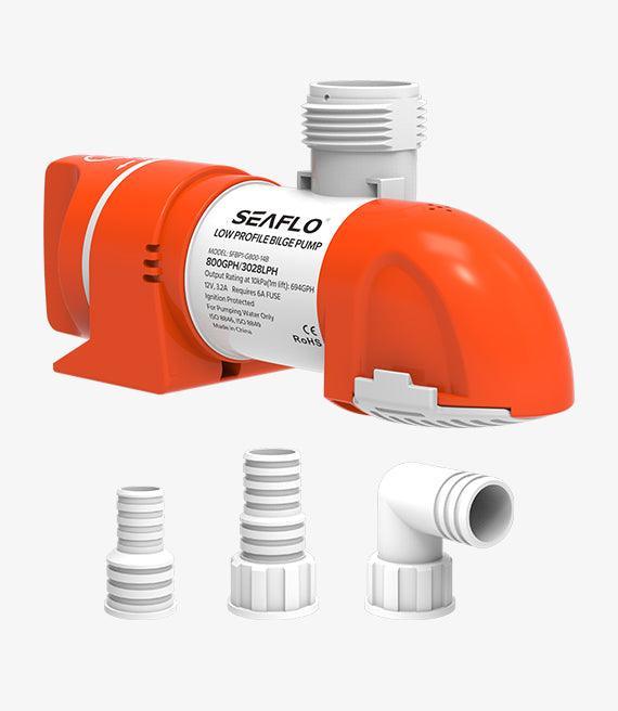 Seaflo 800GPH 12V Auto Bilge Pump Timer Sensing Low Profile Marine Boat Yacht