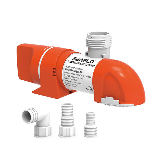 SEAFLO 14C Low Profile Bilge Pump 12V 1100GPH Slimline Non-Auto BP1G110014C