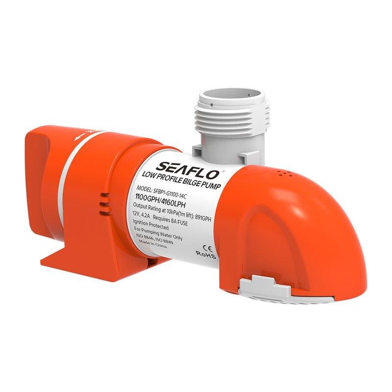 SEAFLO 14C Low Profile Bilge Pump 12V 1100GPH Slimline Non-Auto BP1G110014C
