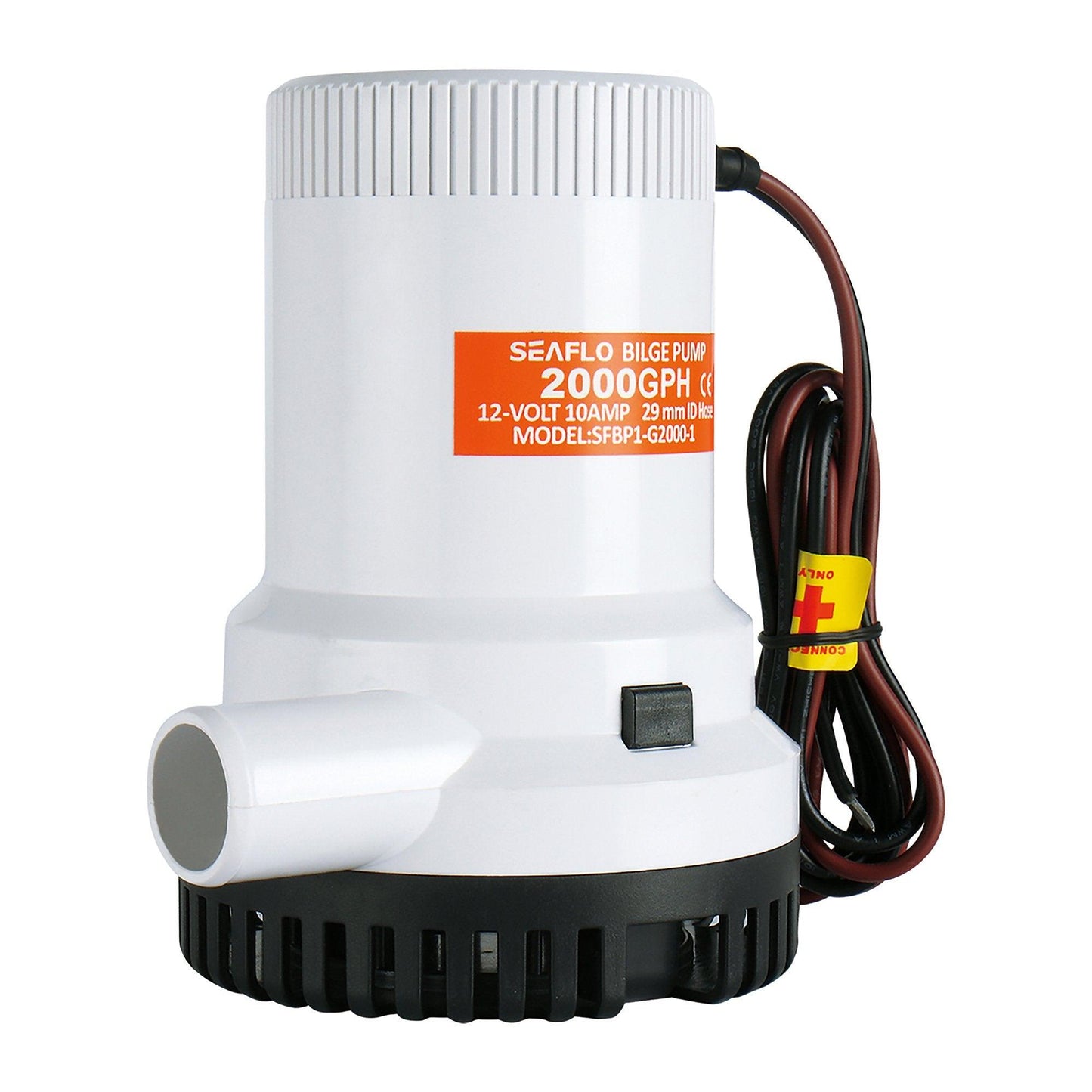 SEAFLO 24V 2000GPH Marine Bilge Pump Non-Automatic SFBP2-G2000-01