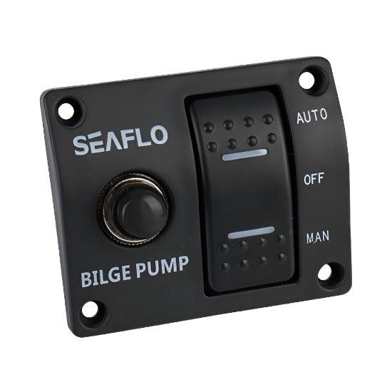 Seaflo 3-Way Bilge Pump Switch Panel 12V/24V Auto-Off-Manual SP01502 Marine