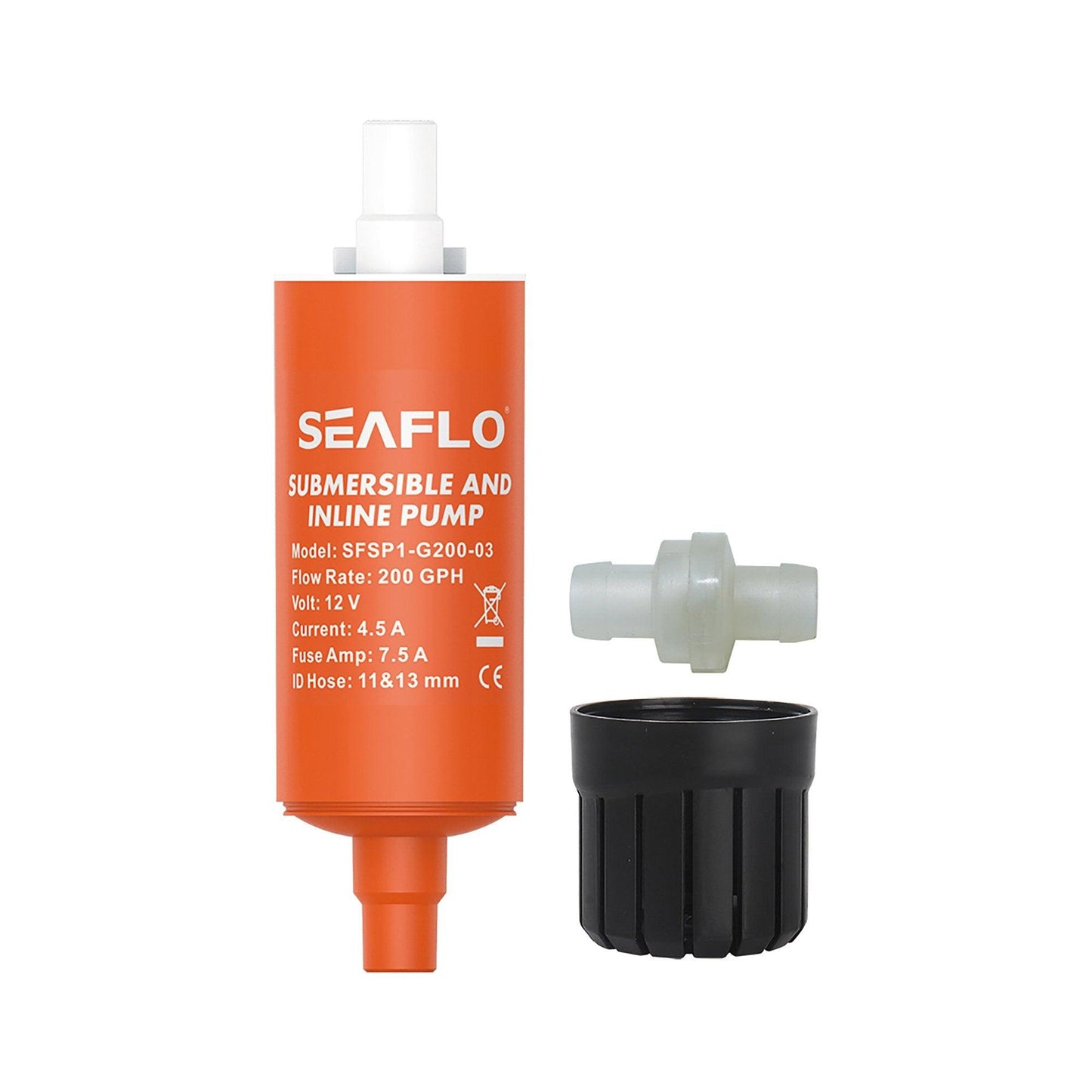 SEAFLO 12V 200 GPH Inline Submersible Water Pump SP1G20003B Marine Boat RV 1m