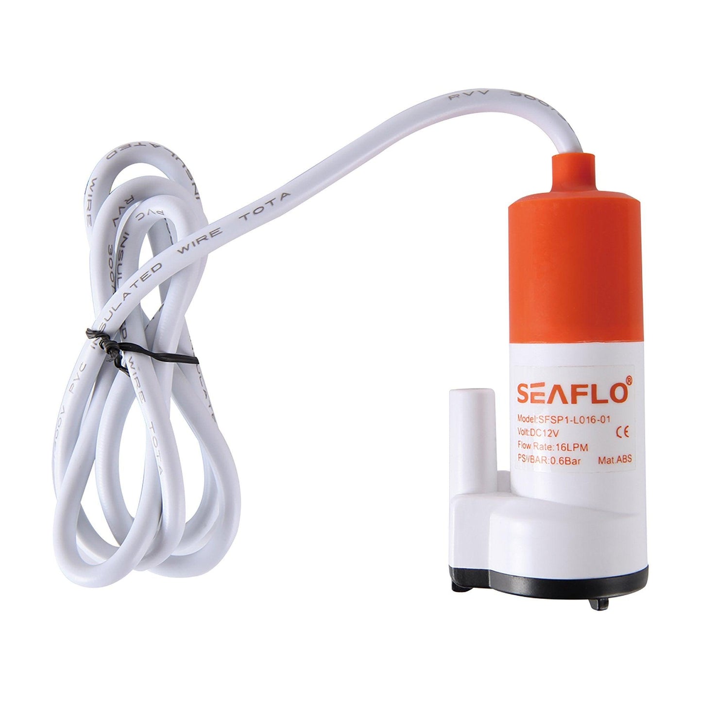 SEAFLO 12V Submersible Water Pump 16 LPM Inline Portable Marine RV SP1L01601