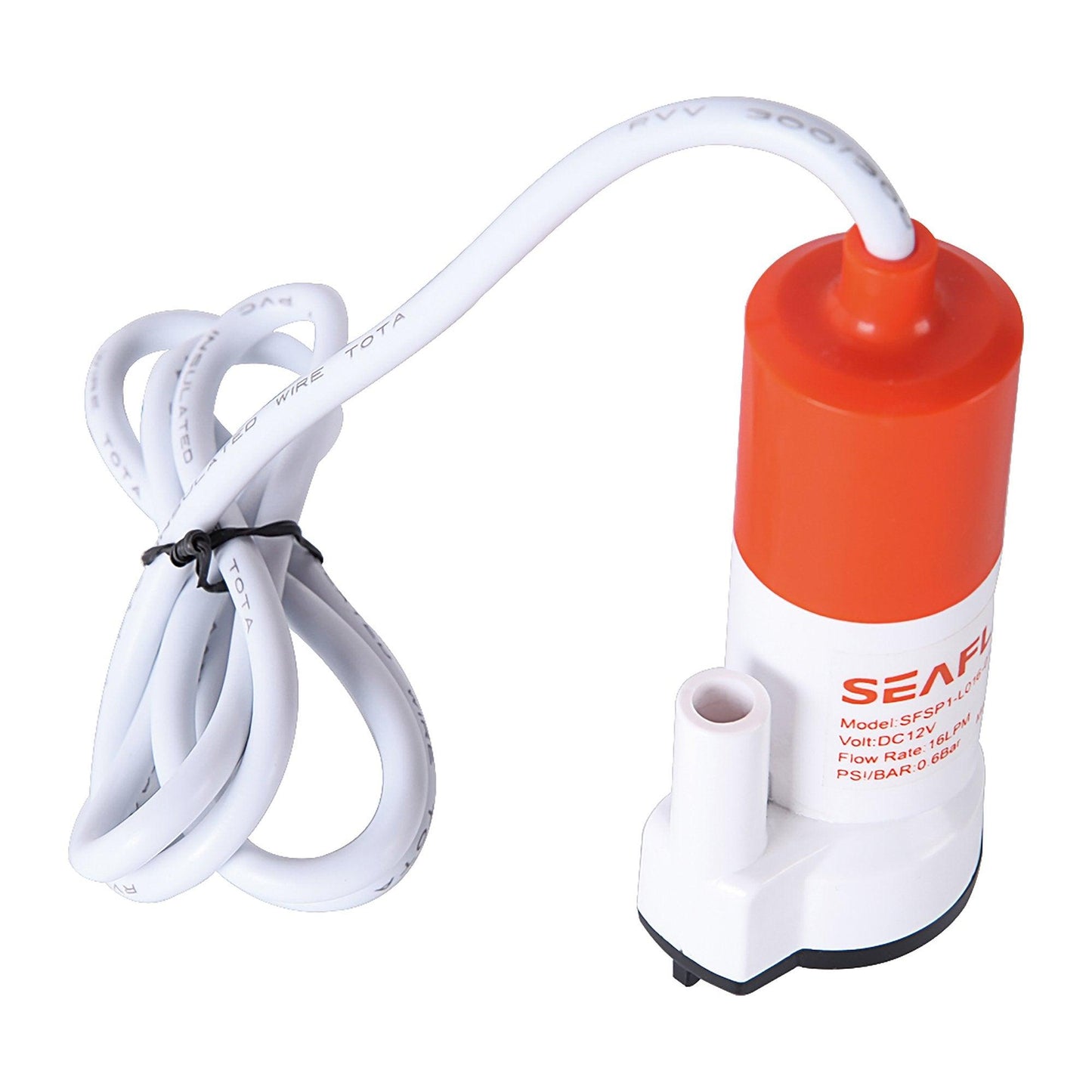 SEAFLO 12V Submersible Water Pump 16 LPM Inline Portable Marine RV SP1L01601