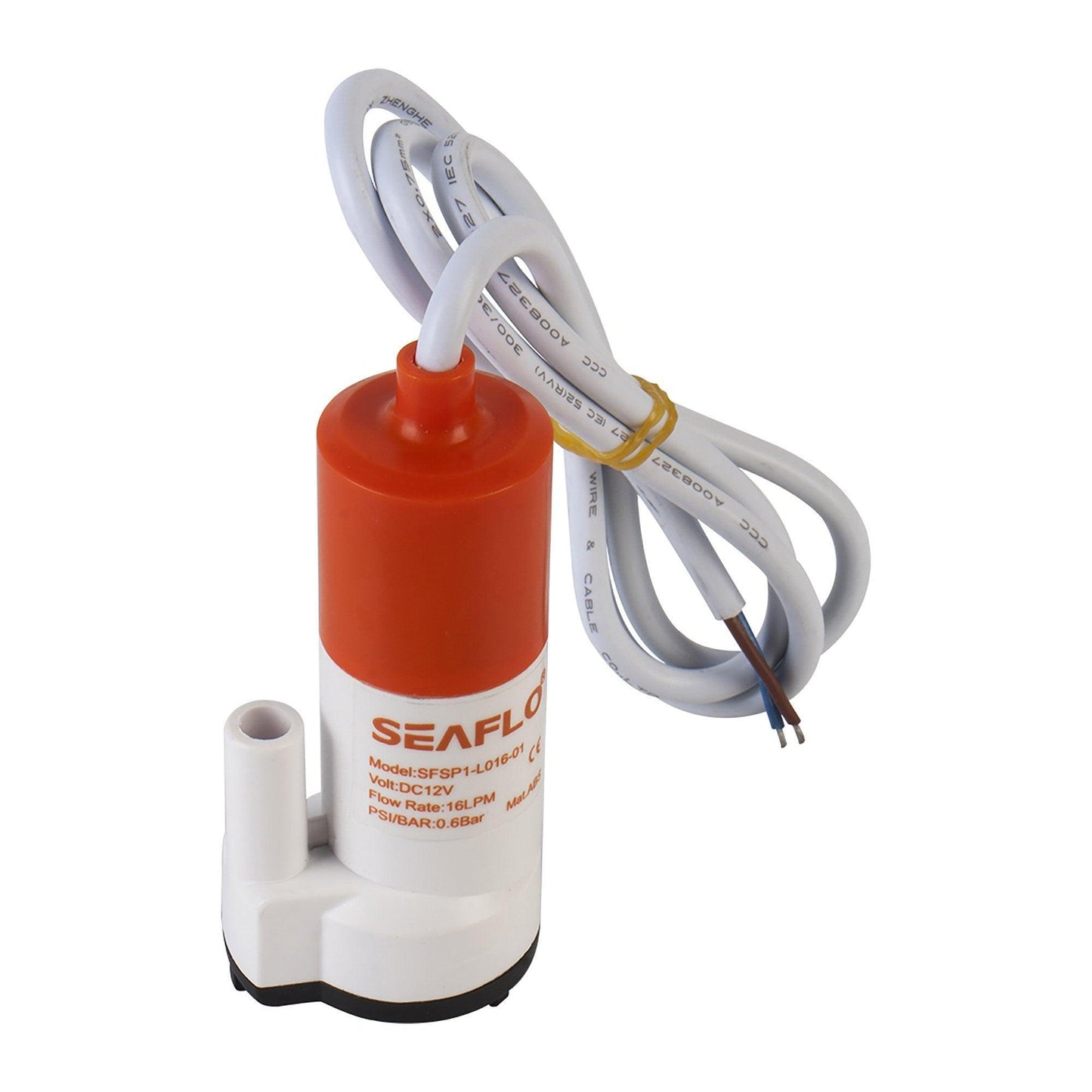 SEAFLO 12V Submersible Water Pump 16 LPM Inline Portable Marine RV SP1L01601