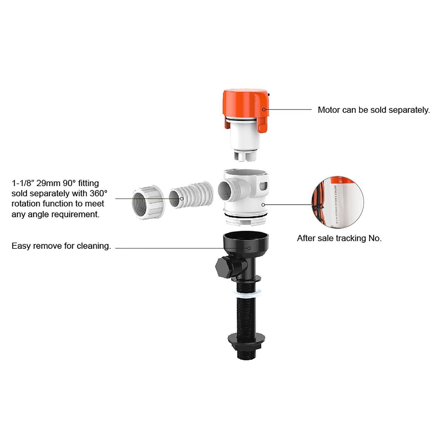 SEAFLO Livewell 13D 24V Pump 4,164 L/h (1,1 | 4Boats