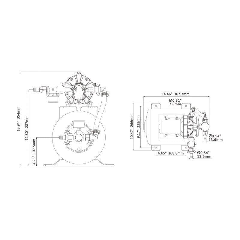 SEAFLO Booster Pump & 8L Accumulator 12/24V | 4Boats