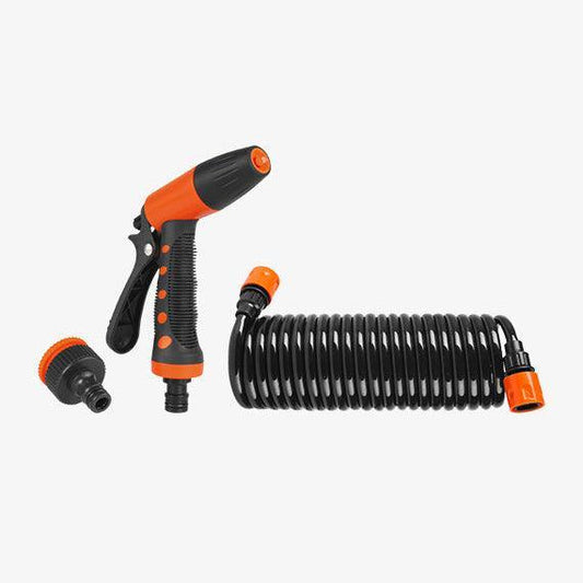 SEAFLO HW206001 20ft Coiled Washdown Hose & Spray Nozzle Kit Boat RV Marine