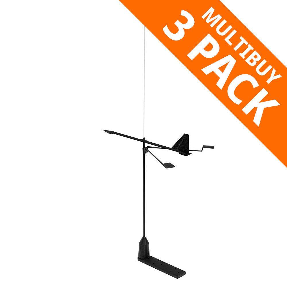 3x Shakespeare V-Tronix Hawk 0.9m Stainless Steel VHF Antenna Pack YHK-P3