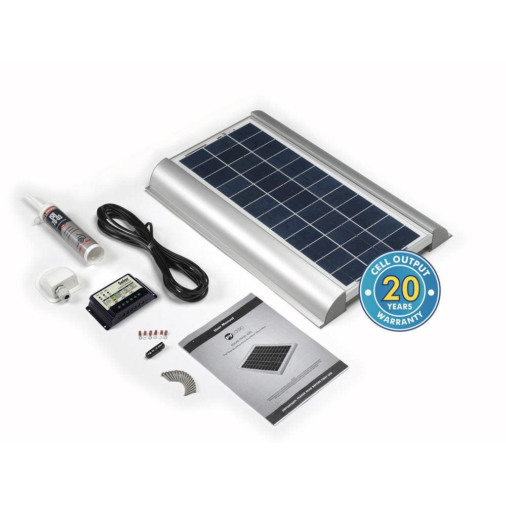 Solar Technology 20W Rigid Solar Panel & Aero Brackets Kit