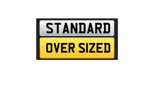 Pair Oversized Rear Standard Front Number Plate Range Rover Bentley Sports