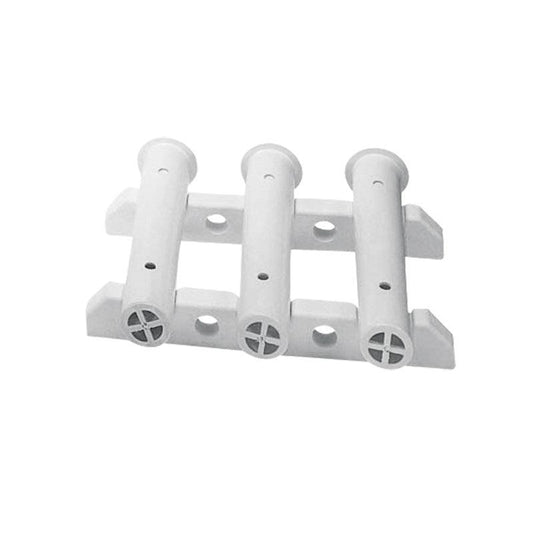 Storage Rack 3-Rod Bulkhead Mount - White | 4Boats