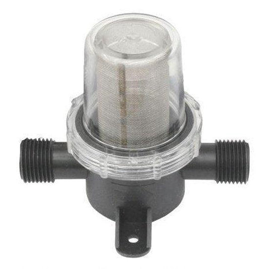 Strainer - inline fine stainless steel mesh 12 mm (1/2 in) | 4Boats