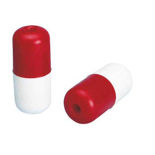 Surface Float Cylindrical Ø60x140mm White/Red - Net Marker Through-Hole 16381