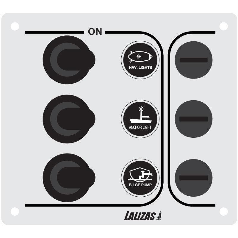 Switch Panel SP3 Economy - 3 Waterproof Switches Inox 12/24V | 4Boats