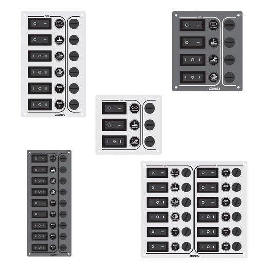 Switch SP6 Ultra 6-way Inox 316 switch panel, 12/24V | 4Boats