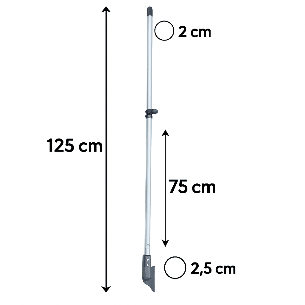Telescopic Canopy Support with Deck Hinge | 4Boats