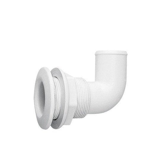 Thru-Hull Elbow 90° for Ø 38 mm Hose (PA, White) | 4Boats