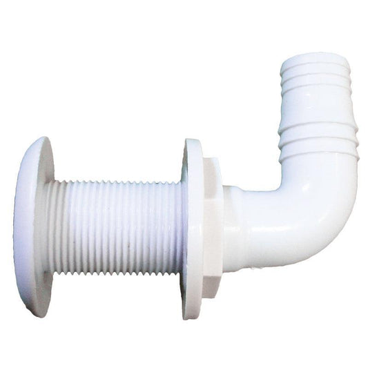 Thru-Hull Elbow 90° 25 mm (1 in) Plastic White | 4Boats