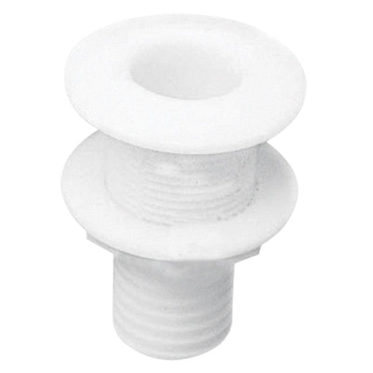 Thru-Hull Fitting 25 mm (1\") White with Hose Barb | 4Boats