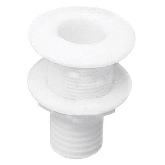 Thru-Hull Fitting 15 mm (5/8 in) Hose Barb, White | 4Boats