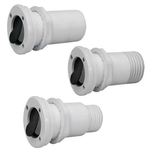 Thru-Hull Threaded 55 mm Non-Return Valve, White | 4Boats