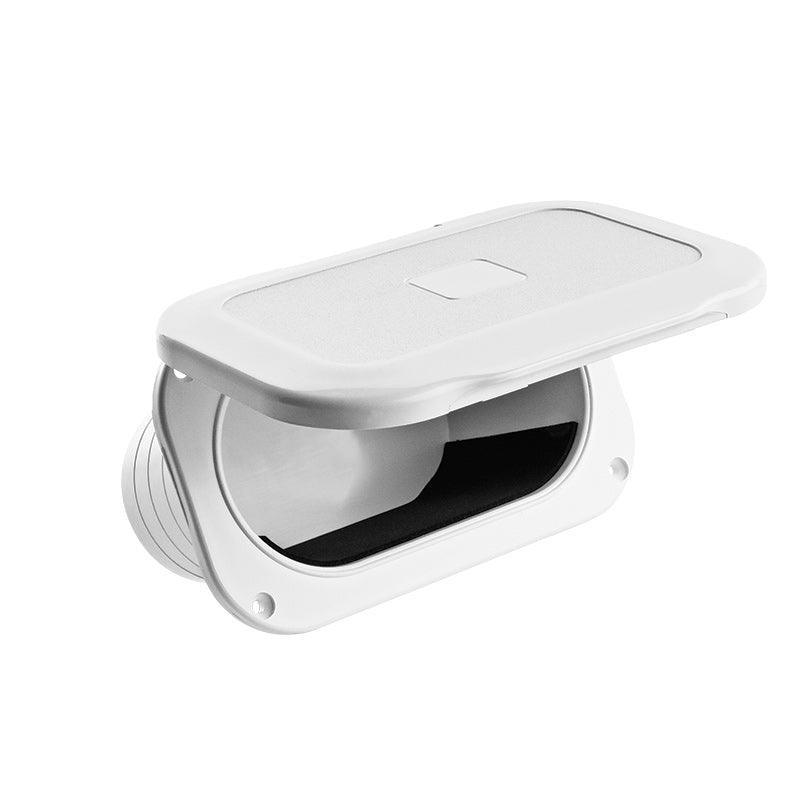 Utility Storage Oval Hatch with Lid 111.5×177.5mm White | 4Boats