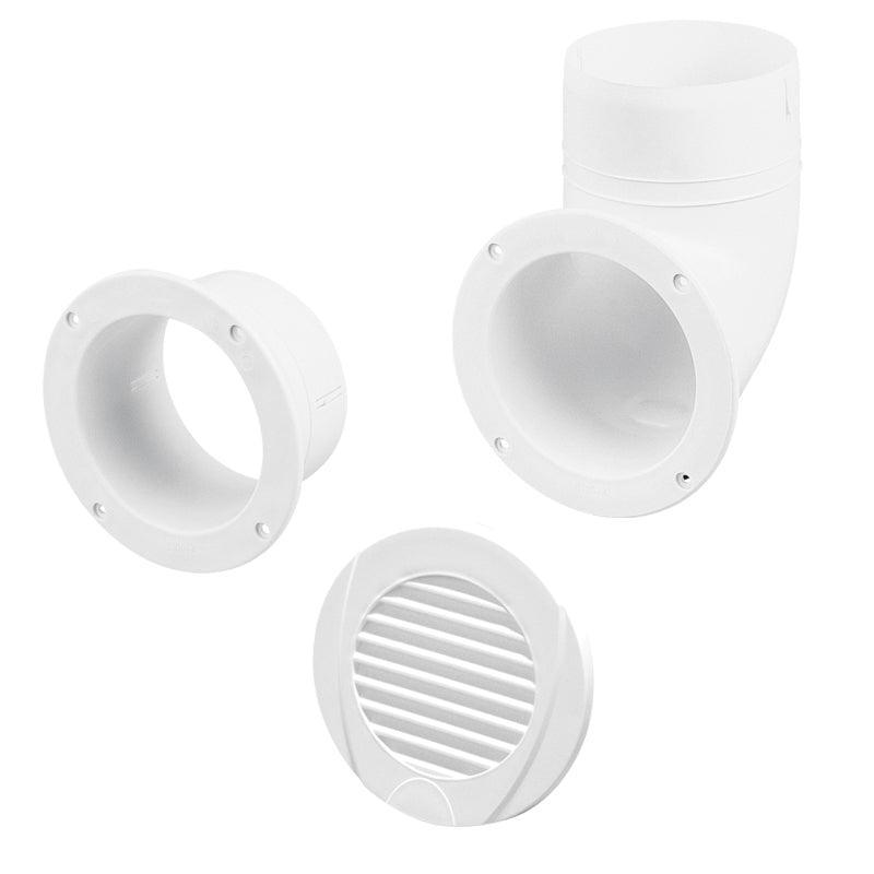 Ventilator Connector Elbow 102 mm White | 4Boats