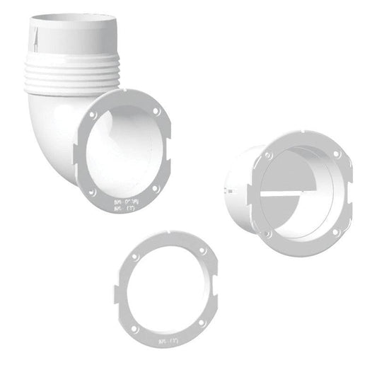 Ventilator Connector Elbow 76mm White | 4Boats