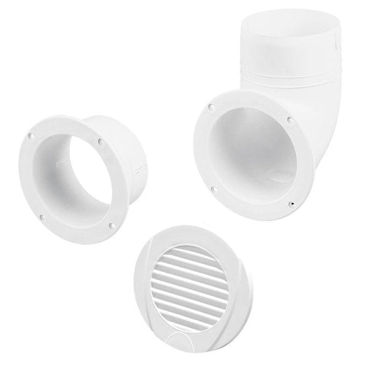Ventilator Connector Straight Ø 102 mm White | 4Boats