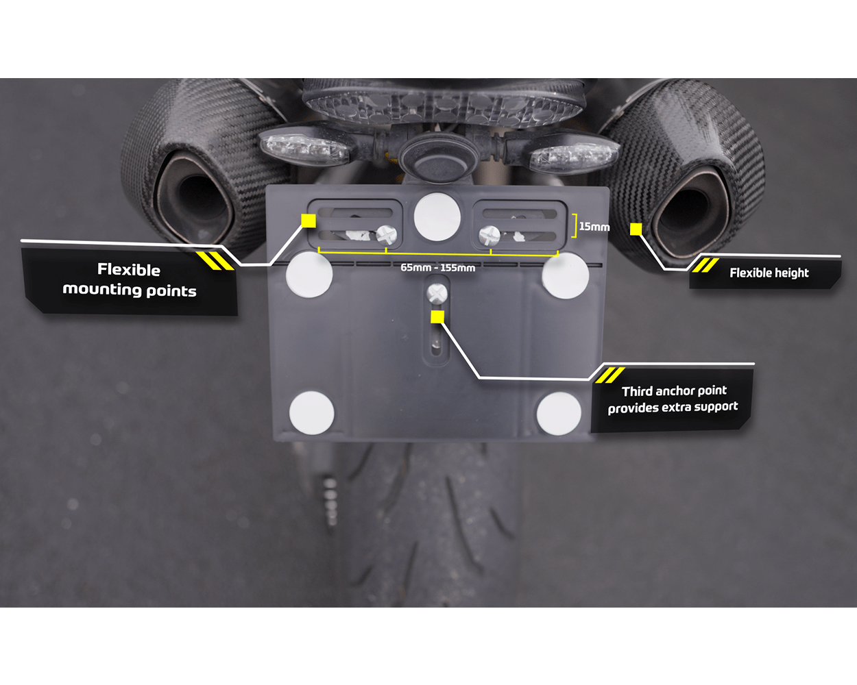 Motorbike alarm plate