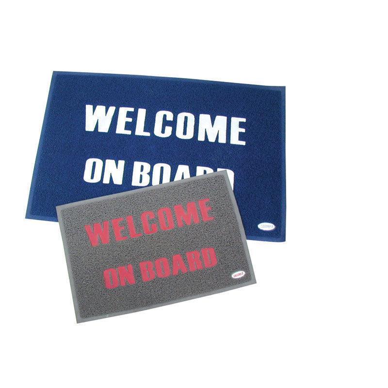 Welcome PVC Mat 60 × 90 cm Blue | 4Boats