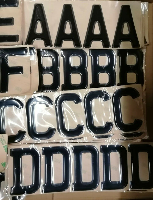 3D Gel Letters for Number Plates SET OF 350 LETTERS