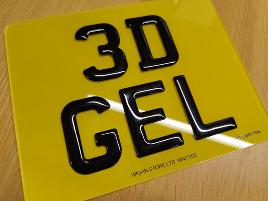 motorbike 3d gel resin domed number plate road legal motorbike gel plate in Leigh, Bolton, Wigan, 9inch x 7inch plate, Square rear number plate
